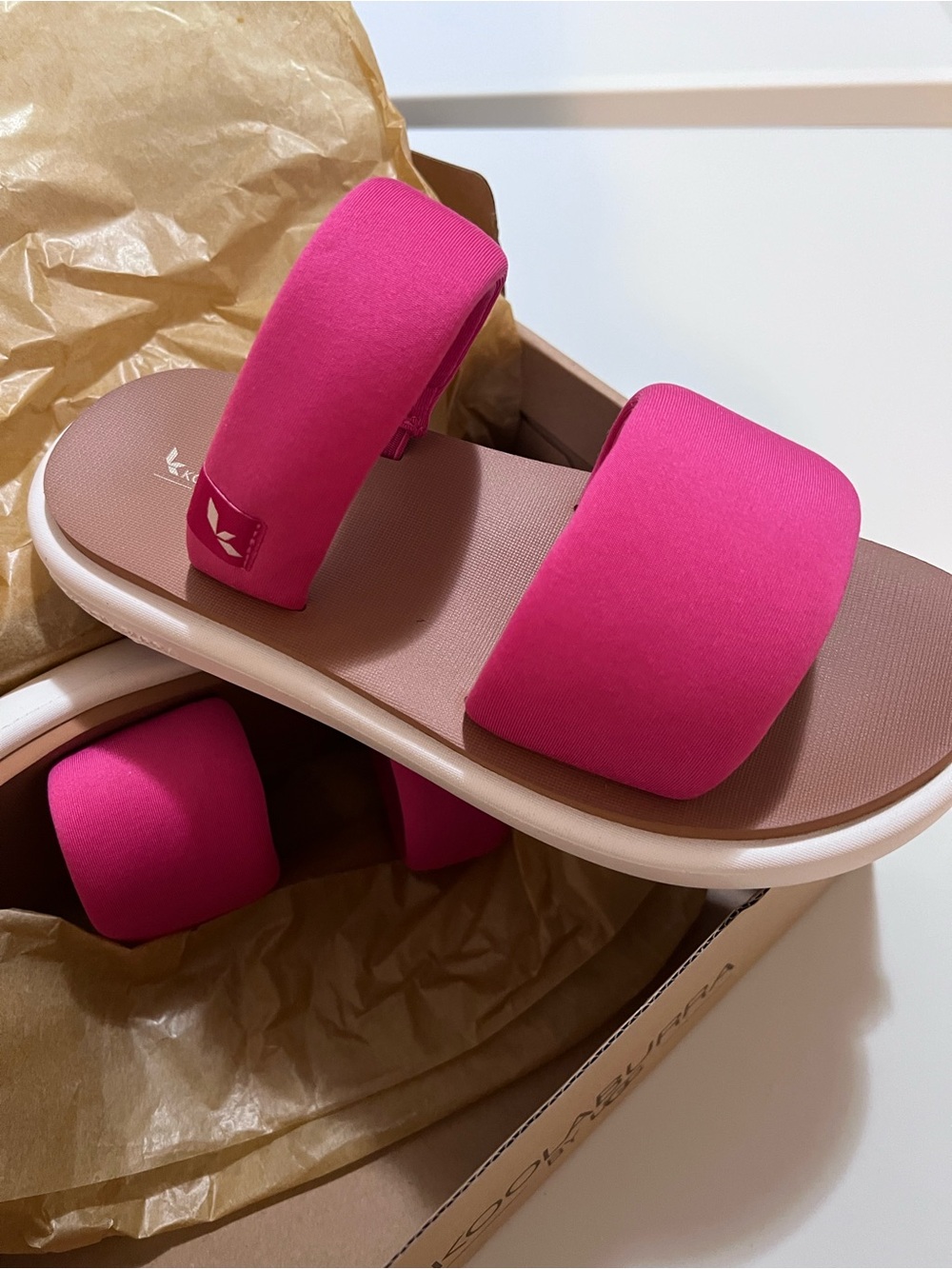 Koolaburra Hot Pink Dual-Band Slide Sandals - Women